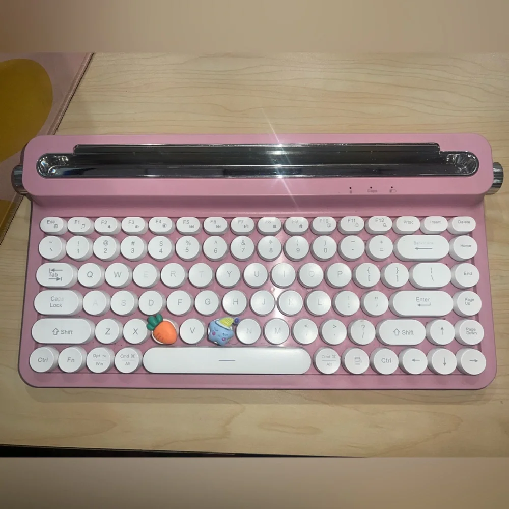 Pink and White Retro Keyboard